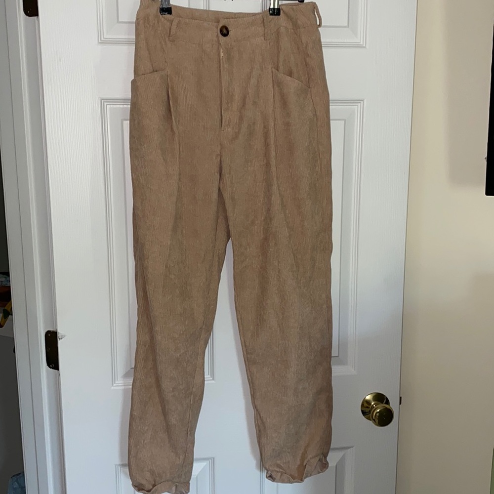 Shein tan straight leg pants worn once